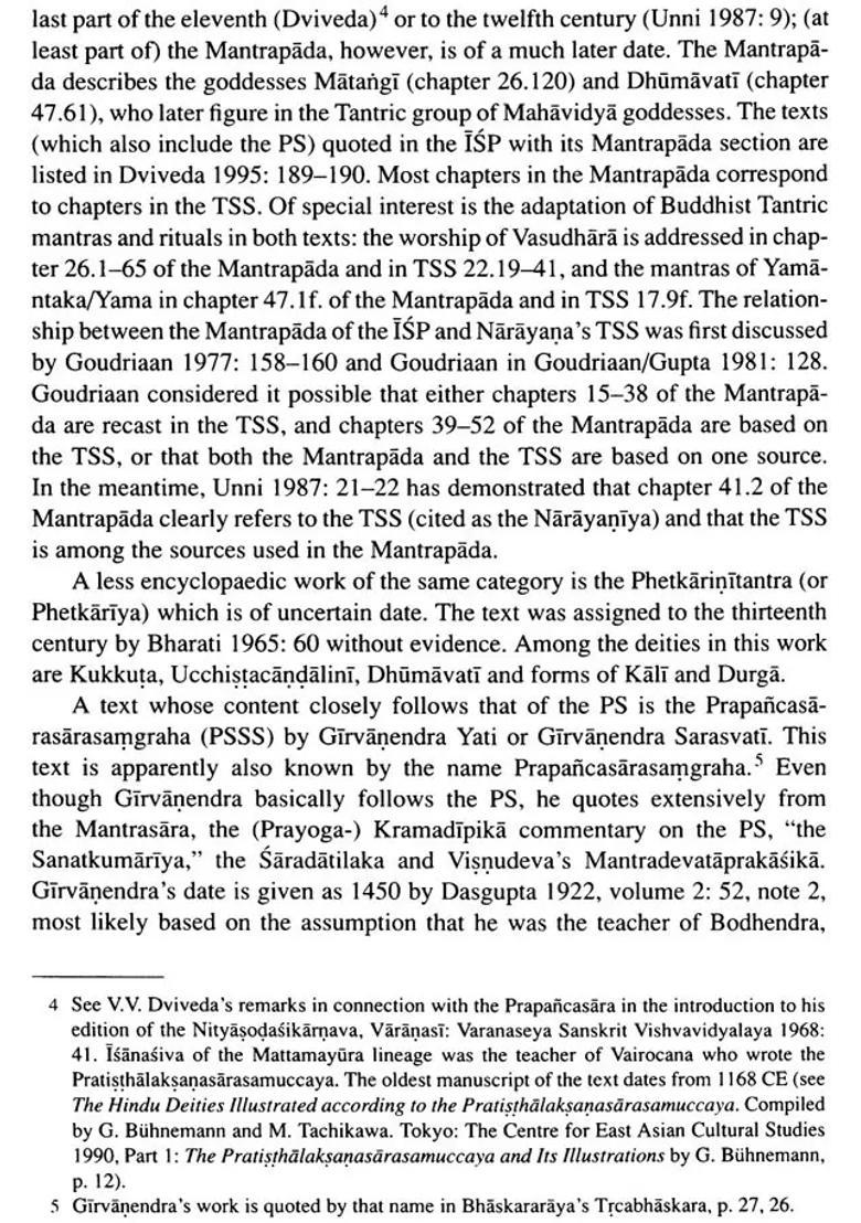The Iconography Of Hindu Tantric Deities The Pantheon Of The Mantramahodadhi Prapancasara And The Saradatilaka - Indya