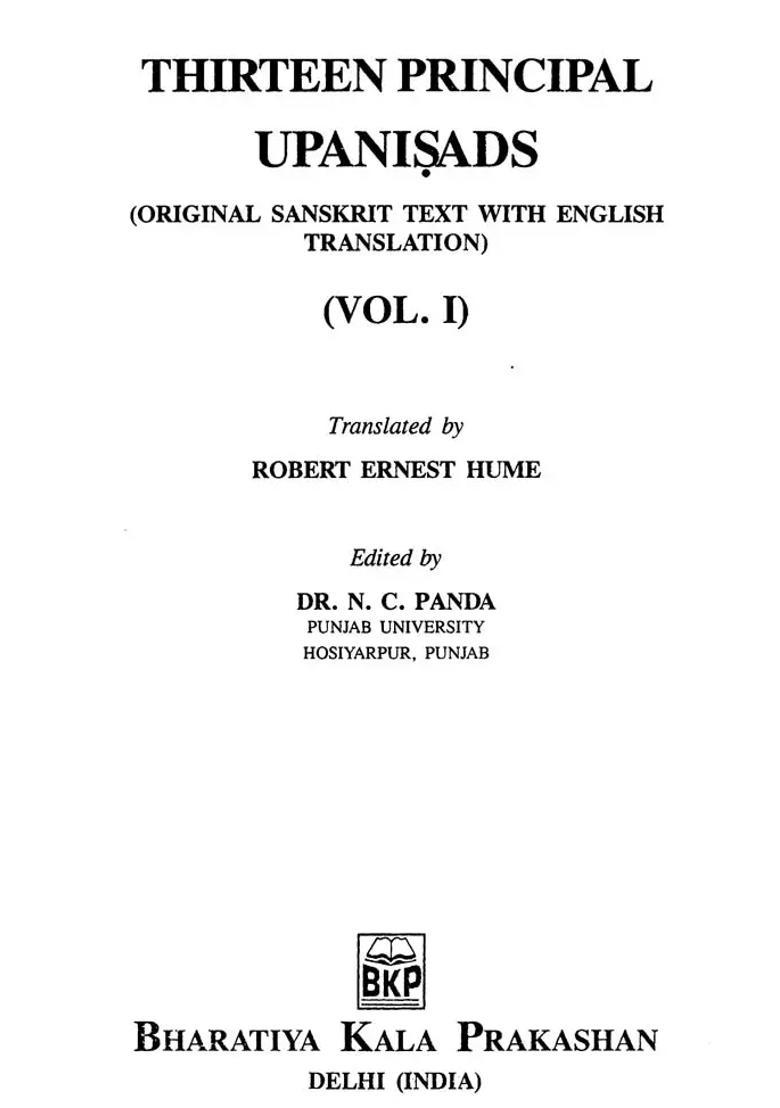 Thirteen Principal Upanisads- Original Sanskrit Text With English Translation Set Of 2 Volumes - Indya