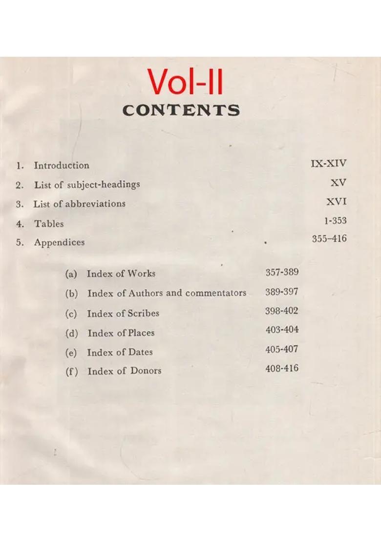 A Catalogue Hindi Manuscripts Of In The Vrindaban Research Institute- Set Of 2 Volumes An Old And Rare Book - Indya