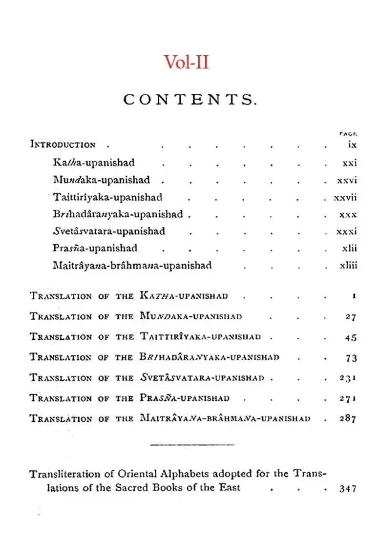 The Upanishads In Two Parts - Indya