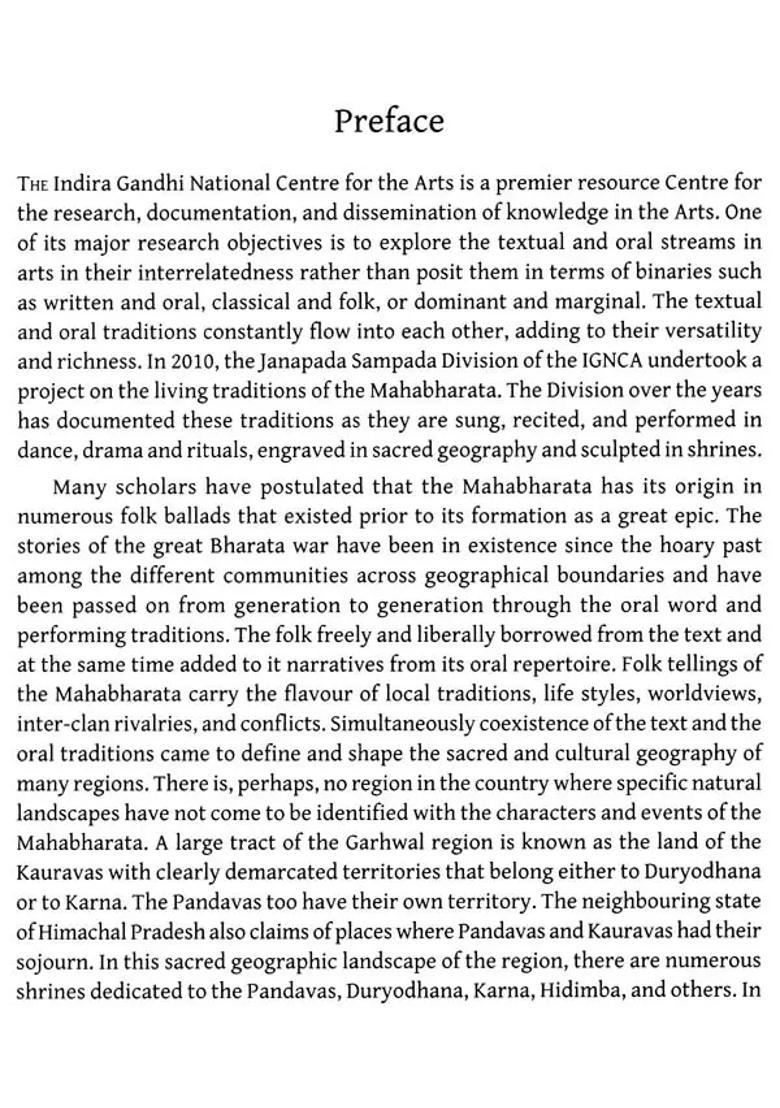 Aesthetic Textures Living Traditions Of The Mahabharata - Indya