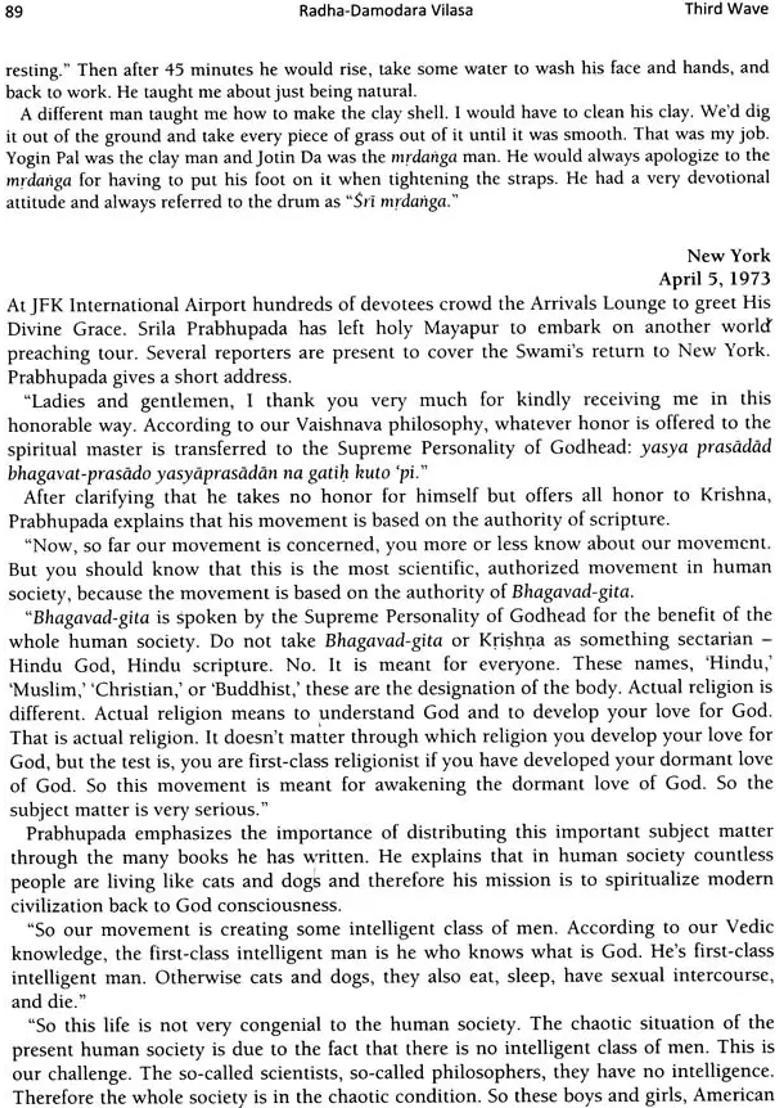 Radha Damodara Vilasa- The Inner Life Of Vishnujana Swami And Jayananda Prabhu Volume 2 1972 - 1975 - Indya