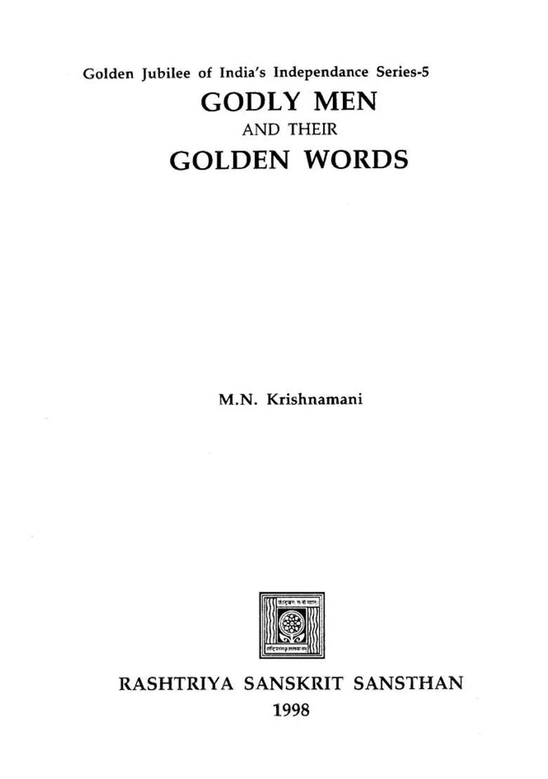 Godly Men And Their Golden Words - Indya