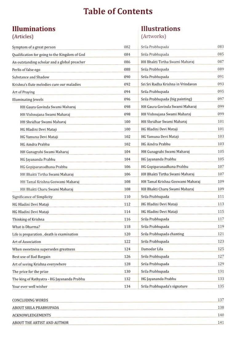 Illustrations And Illuminations An Artistic Glorification Of Srila Prabhupada