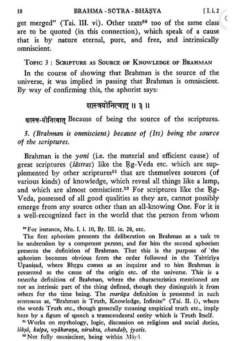 Brahma Sutra Bhasya Of Shankaracharya - Indya