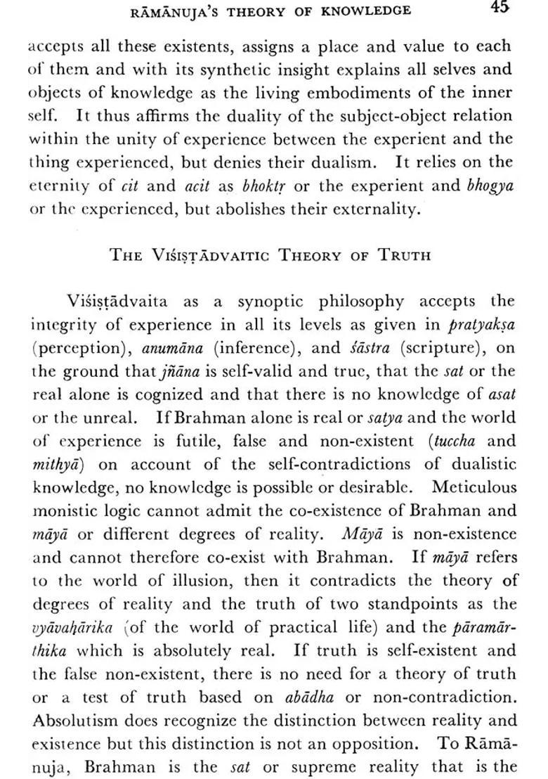 The Philosophy Of Visistadvaita - Indya