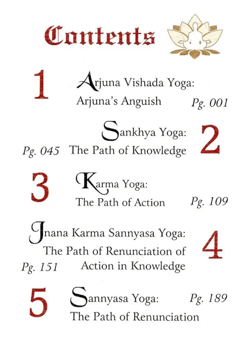 Gift Pack Of The Bhagavad Gita With Multi-Coloured Inner Printed On Acid-Free Paper In With Wooden Box A6 Size Book - Indya