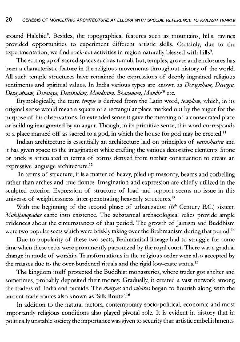 Genesis Of Monolithic Architecture At Ellora With Special Reference To Kailash Temple - Indya