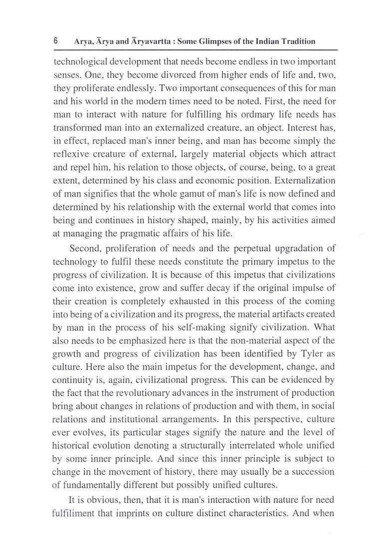 Arya, Arya Aryavartta Some Glimpses of the Indian Tradition - Indya