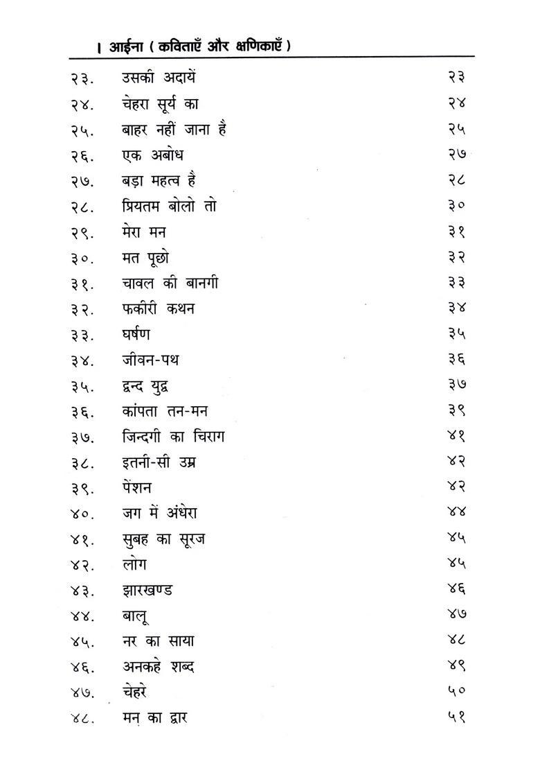 Aaina- Kavitayen Aur Kshanikaen (Jhaankate Kya Ho, Darde Jigar Par, Lo Ye Aaina Uthakar Dekh Lo) - Indya