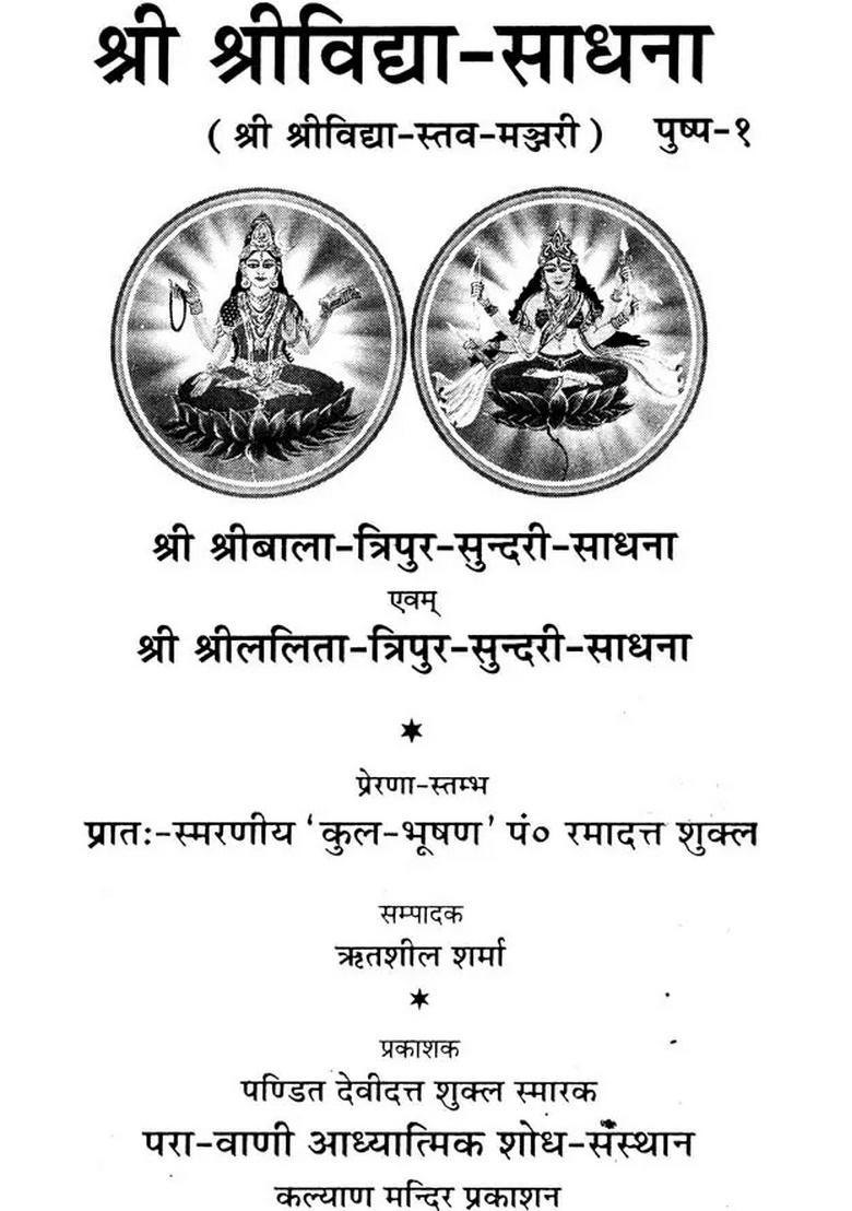 Shri Vidya Sadhana - Indya