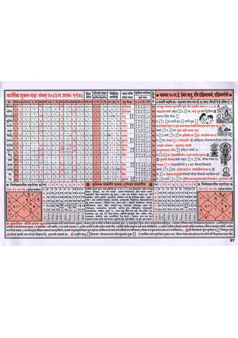 Panchang (2026-2027) - Indya