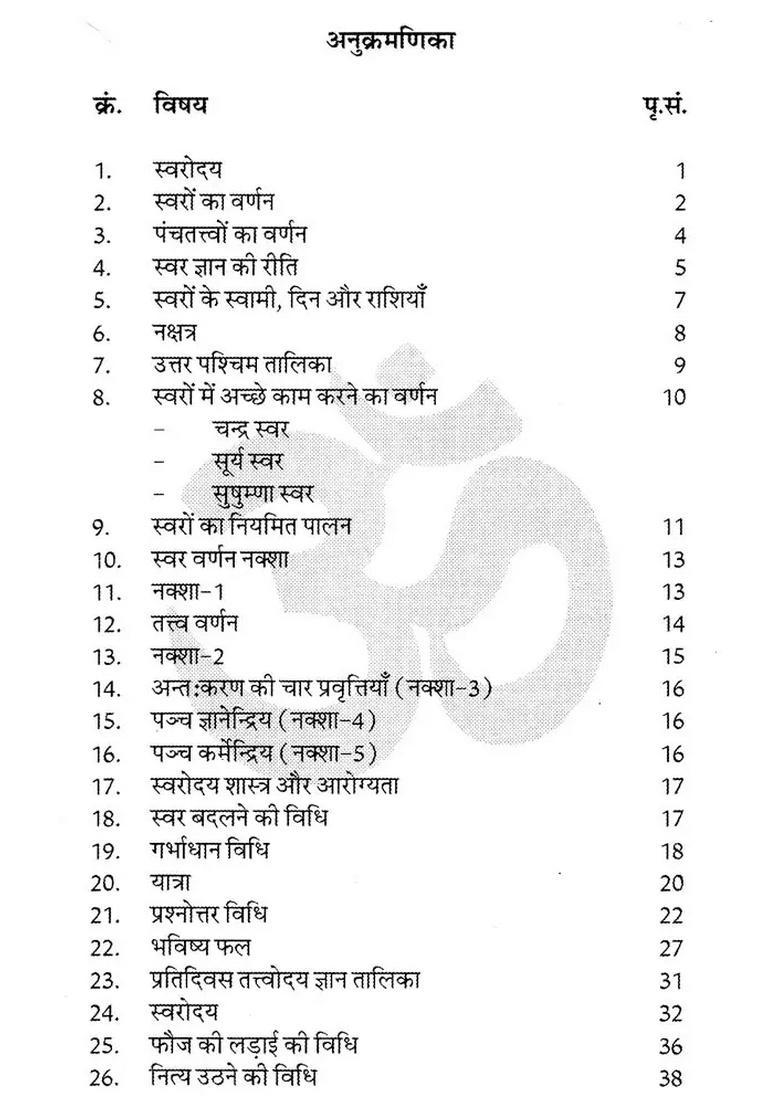 Svarodaya Vijnana - Indya