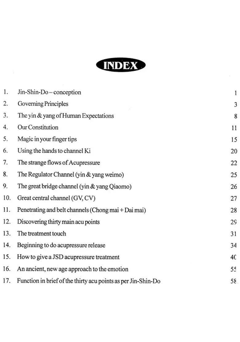 Jin Shin Do (Treatment Of Blockages By Acupressure) - Indya