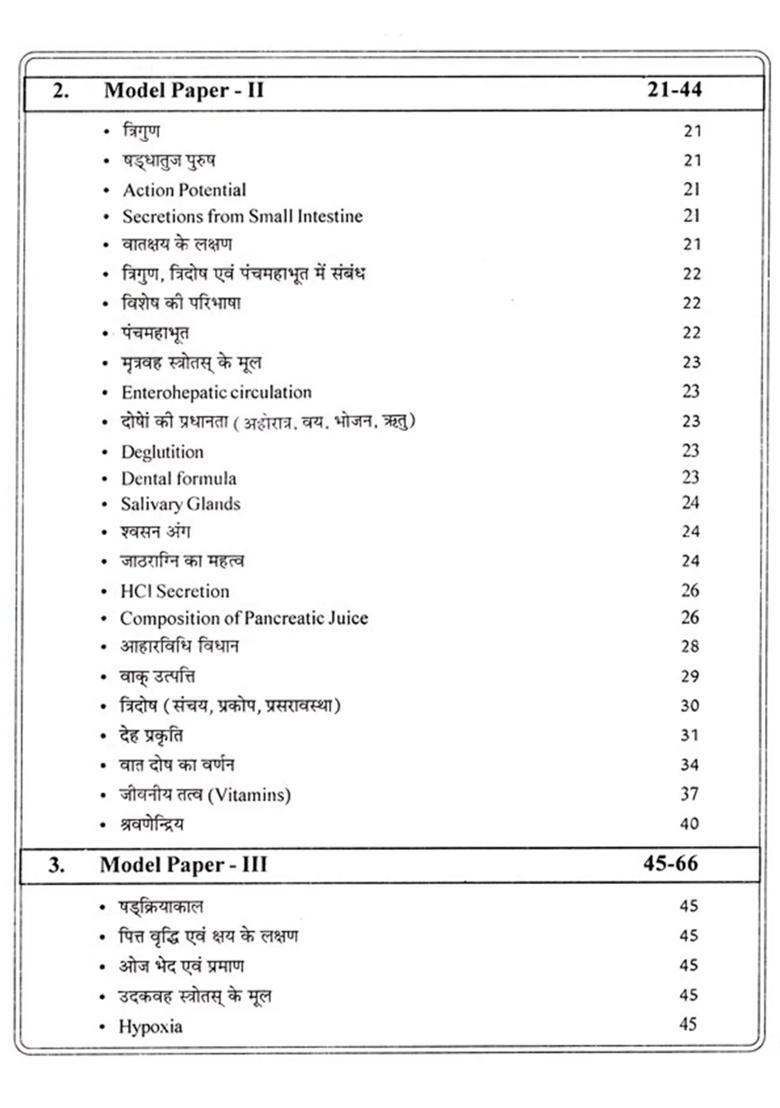 Digdarshika Sharir-Kriya Vigyan- Model Test Papers of Physiology (Based on Latest CCIM Syllabus for BAMS Students) - Indya
