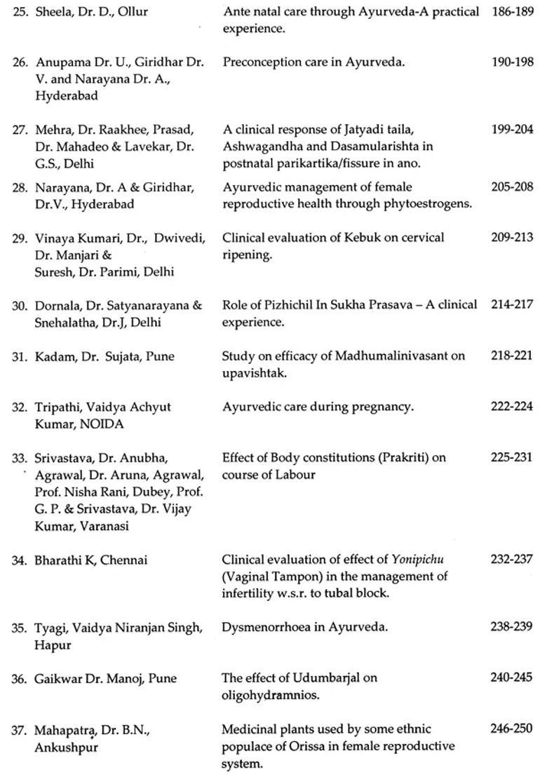 National Scientific Seminar on Reproductive Health of Woman through Ayurveda - Indya