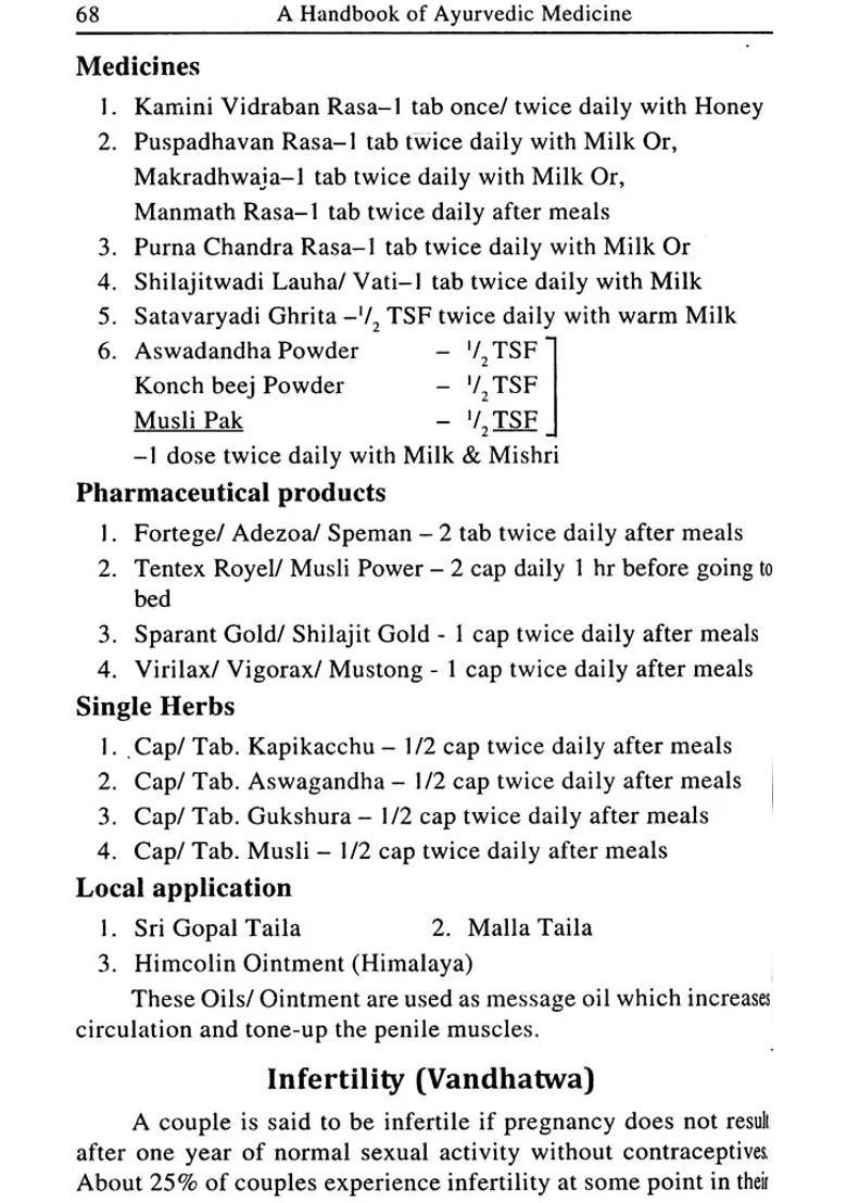 A Hand Book of Ayurvedic Medicine - Indya