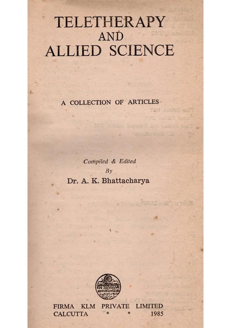 Teletherapy and Allied Science- A Collection of Articles - Indya