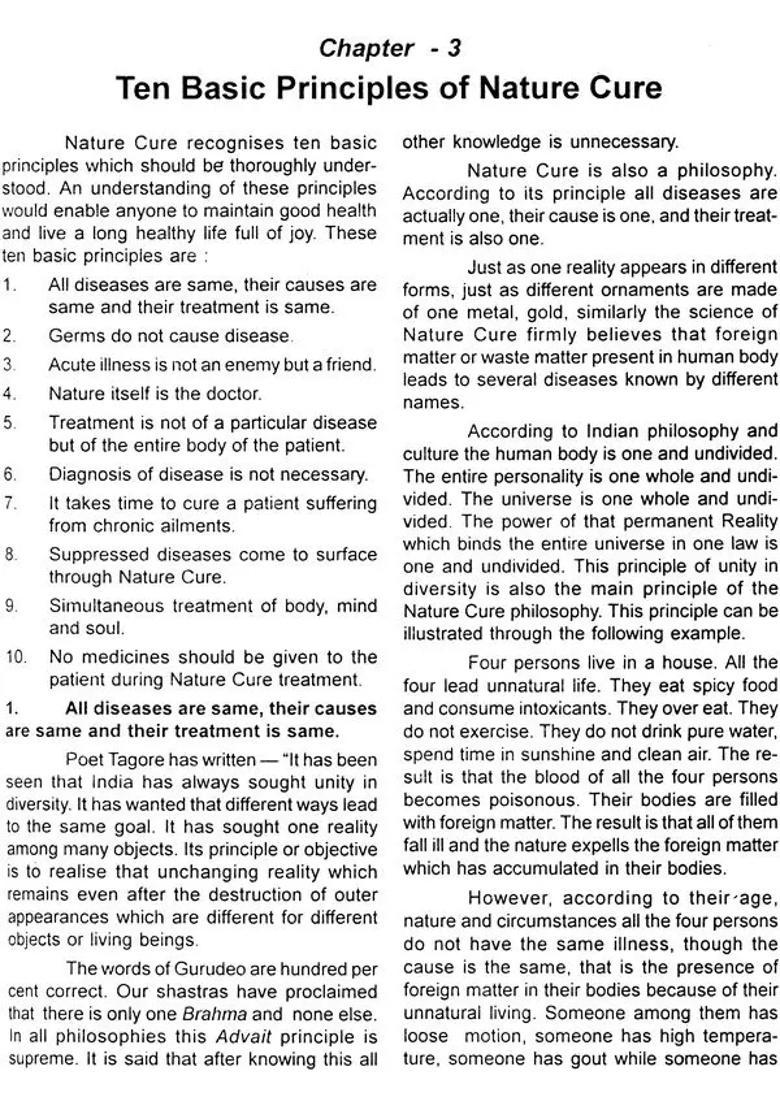 Science of Natural Life A complete and easy Book on Nature Cure Principles, Methods Experiments almost all the Diseases with Photographs - Indya