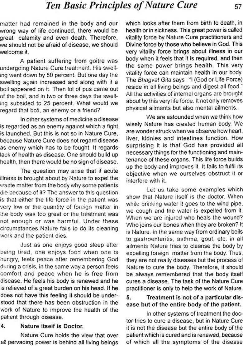 Science of Natural Life A complete and easy Book on Nature Cure Principles, Methods Experiments almost all the Diseases with Photographs - Indya