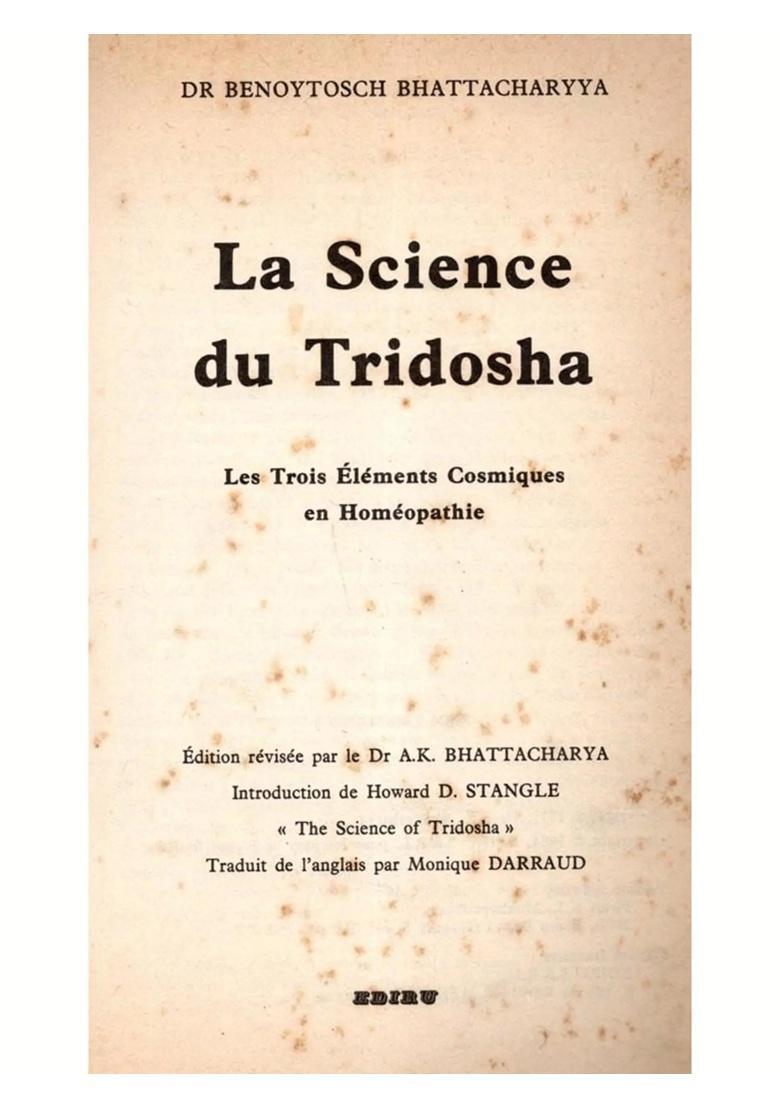 La Science Du Tridosha- Ayueveda et Homeopathie The of Tridosha - Ayurveda and Homeopathy (An Old Rare Book in Norwegian) - Indya