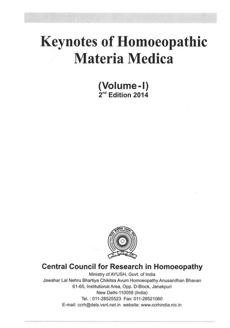 Keynotes of Homoeopathic Materia Medica (Set 2 Volumes) - Indya