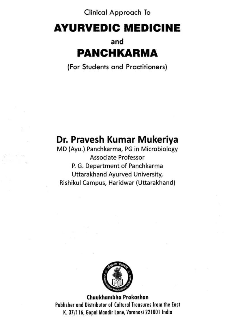 Clinical Approach to Ayurvedic Medicine Panchkarma (For Students and Practitioners) - Indya