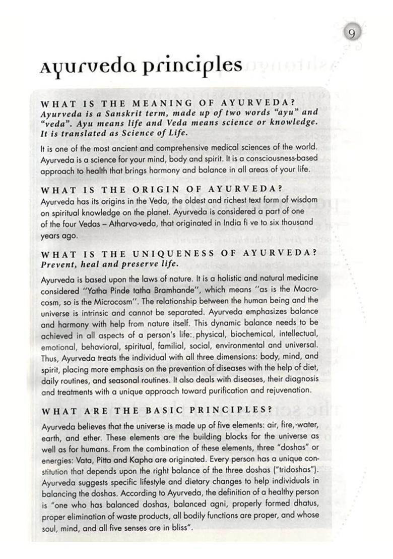 Ayurveda A Quick Reference Handbook - Indya