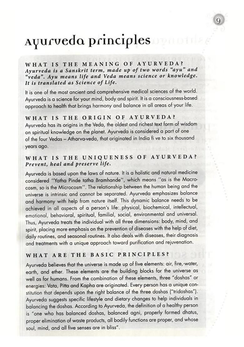 Ayurveda a Quick Reference Handbook - Indya