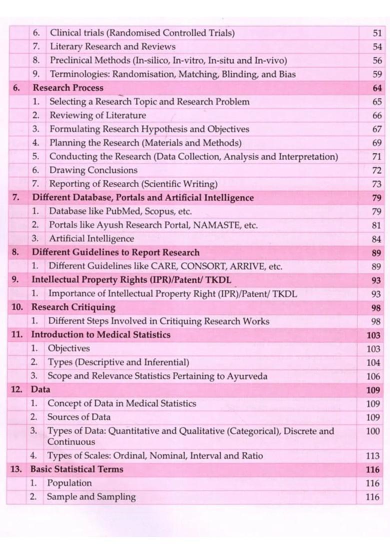 Textbook of Research Methodology and Medical Statistics (As Per NCISM BAMS Syllabus 2025) - Indya