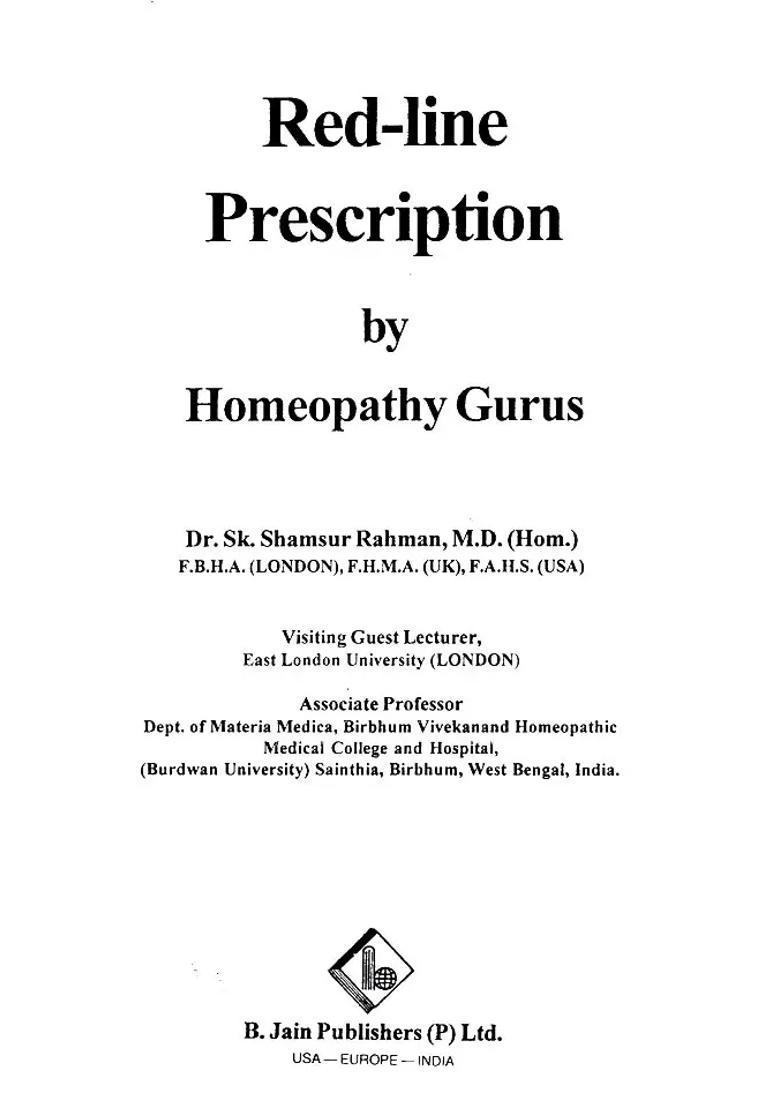 Red-Line Prescription by Homeopathy Gurus - Indya