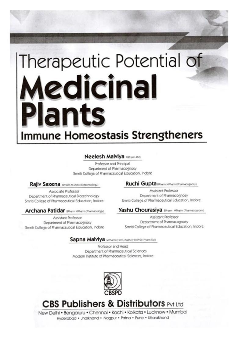 Therapeutic Potential of Medicinal Plants (Immune Homeostasis Strengtheners) - Indya