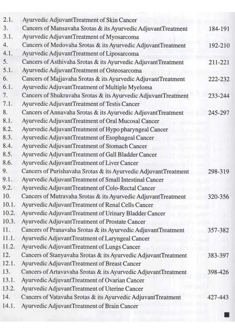 Preventive and Ayurvedic Adjuvant Treatment Of Cancer - Indya