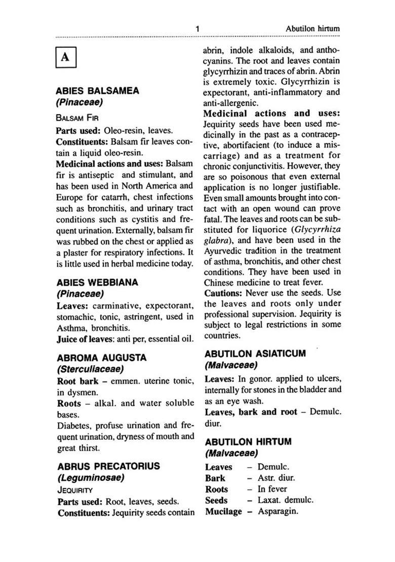 Dictionary of Medicinal Plants - Indya