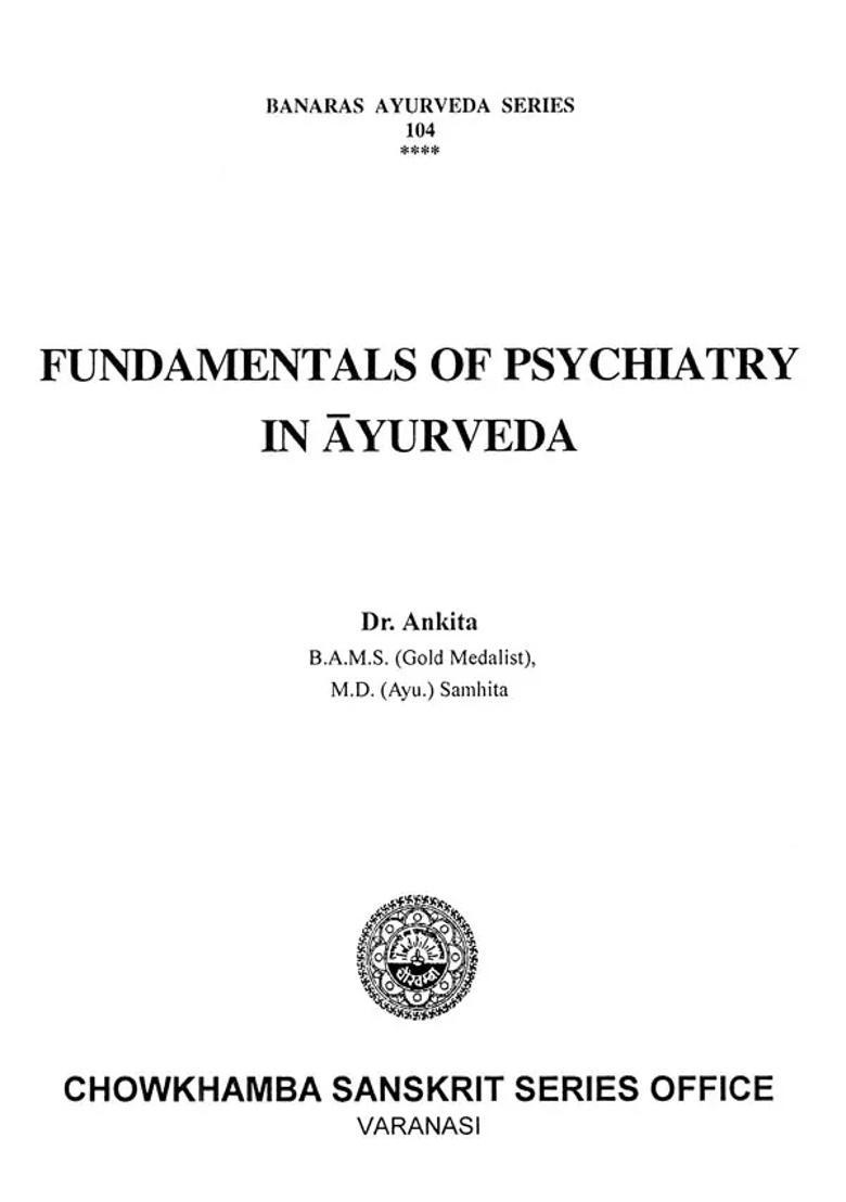Fundamentals of Psychiatry in Ayurveda - Indya