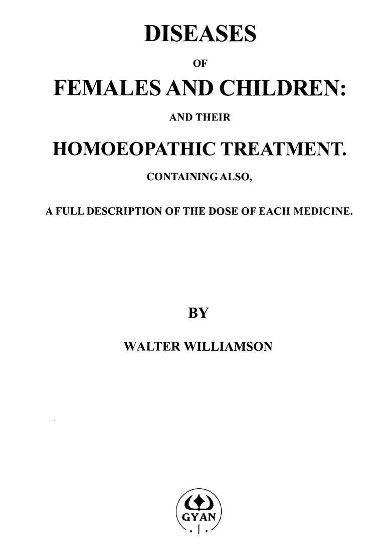 Diseases of Females and Children their Homoeopathic Treatment - Indya