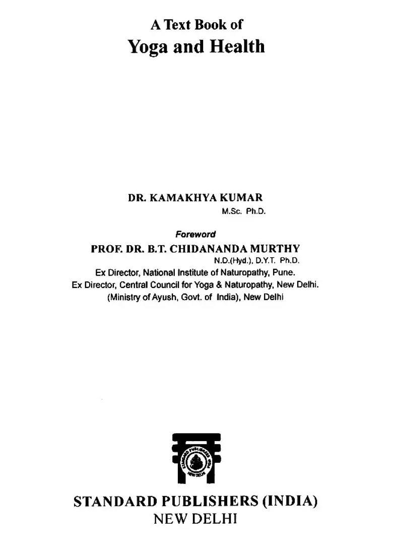 A Text Book of Yoga and Health - Indya