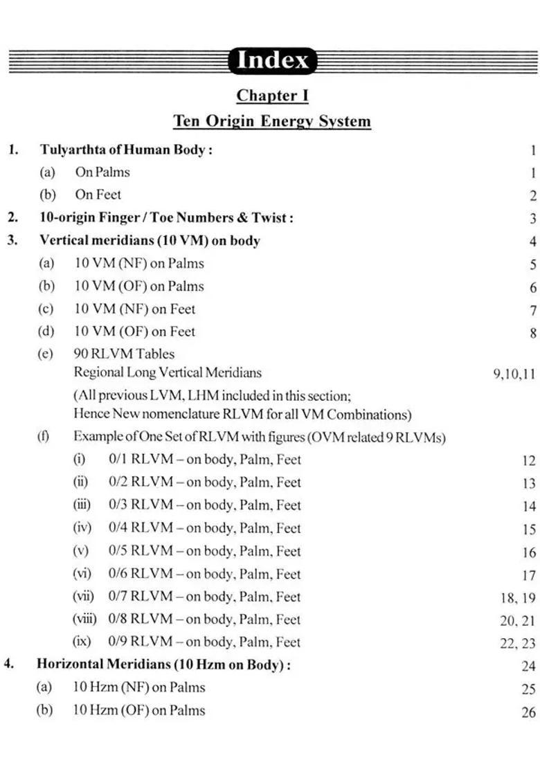 Ayurvedic Acupressure Treatment Hand Book- With Latest Plottings and 10 Origin Divisions (Vol-1) - Indya
