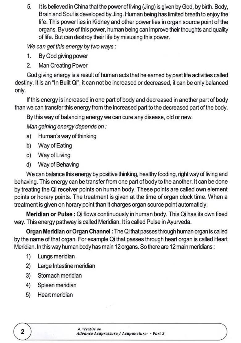A Treatise on Advance Acupressure Acupuncture (Part II) - Indya