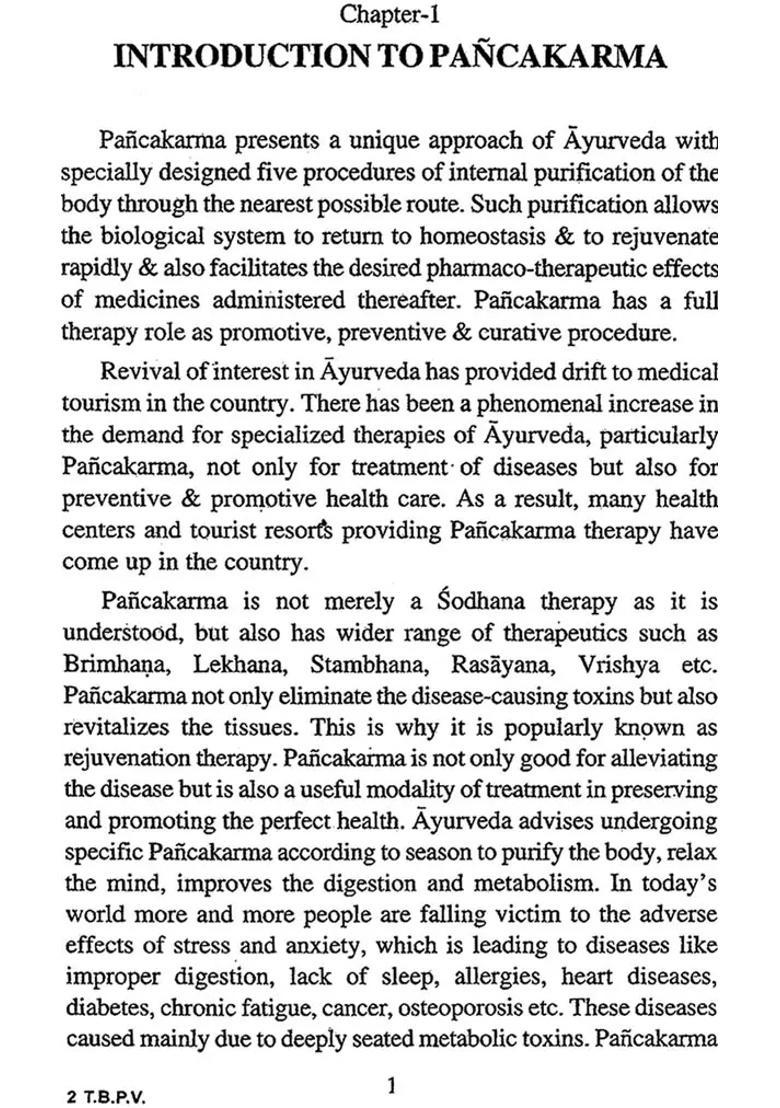 Text Book of Panchakarma - Indya