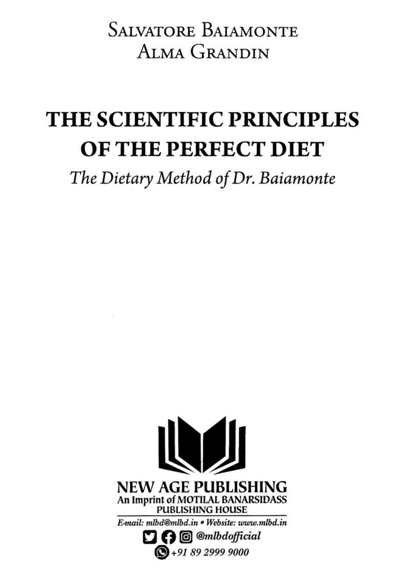 The Scientific Principles of Perfect Diet (The Dietary Method Dr Baiamonte) - Indya