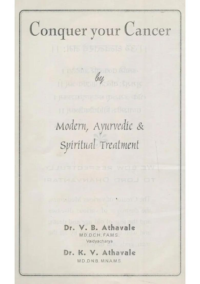 Conquer Your Cancer Ayurvedic, Modern Spiritual Concept - Indya