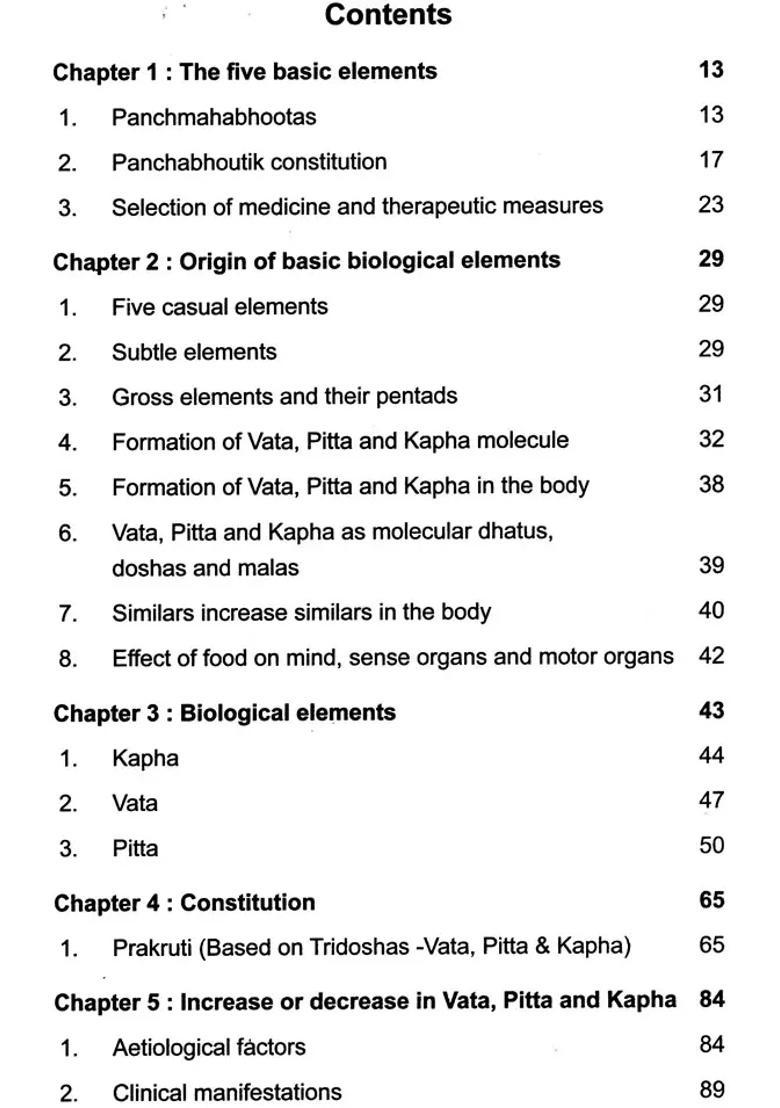 Principles of Ayurveda Related to Vata, Pitta and Kapha - Indya