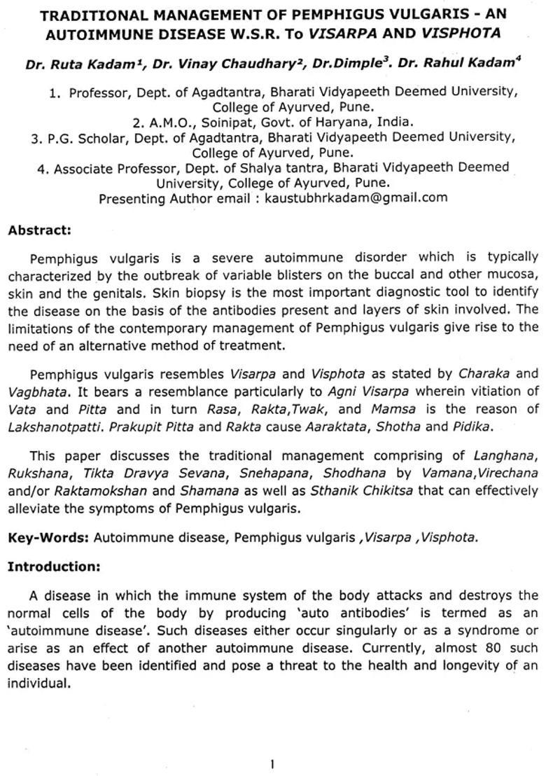 Auto Immune Disorders Ayurvedic Therapies and Management - Indya