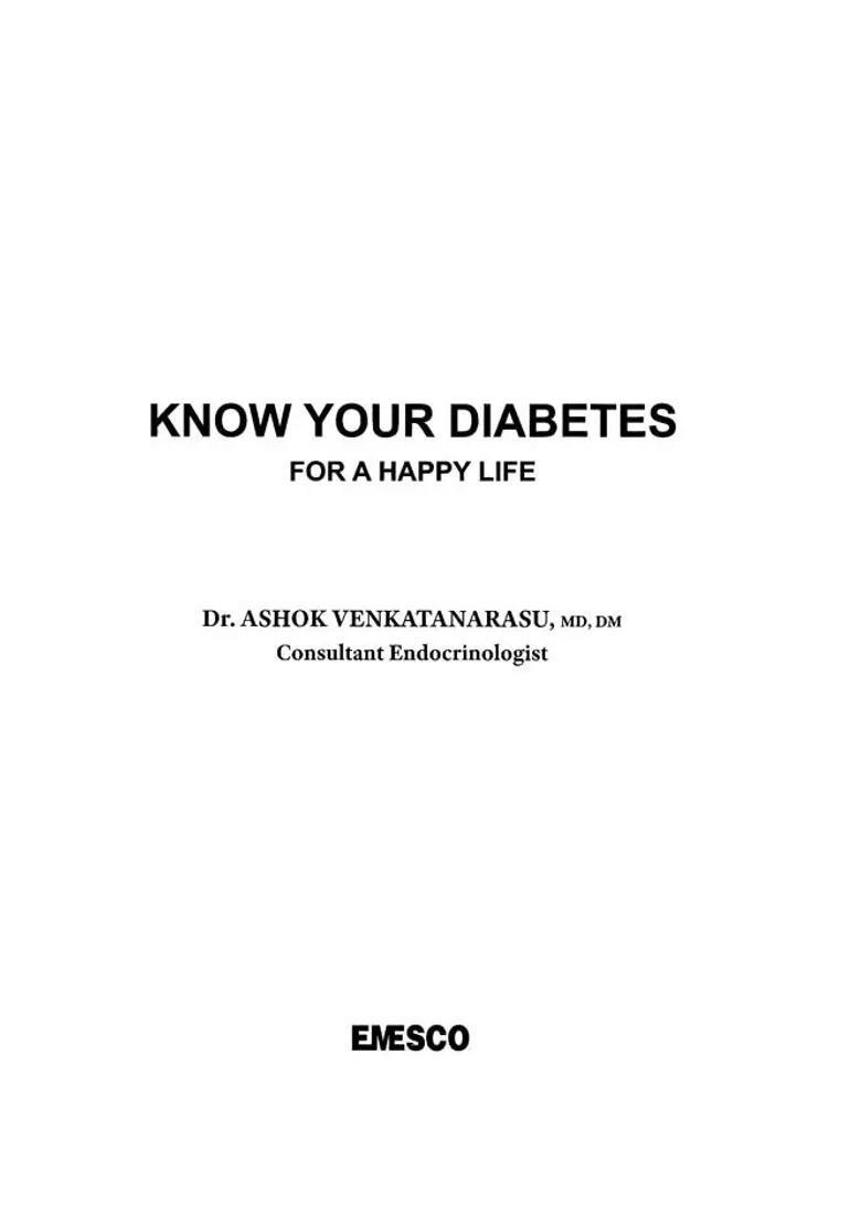 Know Your Diabetes for a Happy Life - Indya