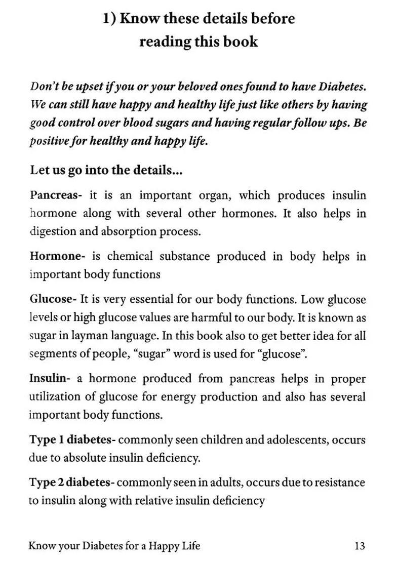 Know Your Diabetes for a Happy Life - Indya