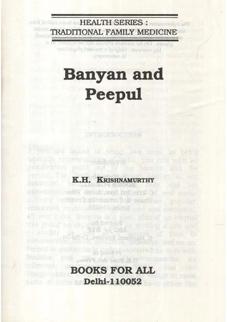 Banyan and Peepul- Traditional Family Medicine (Health Series) - Indya