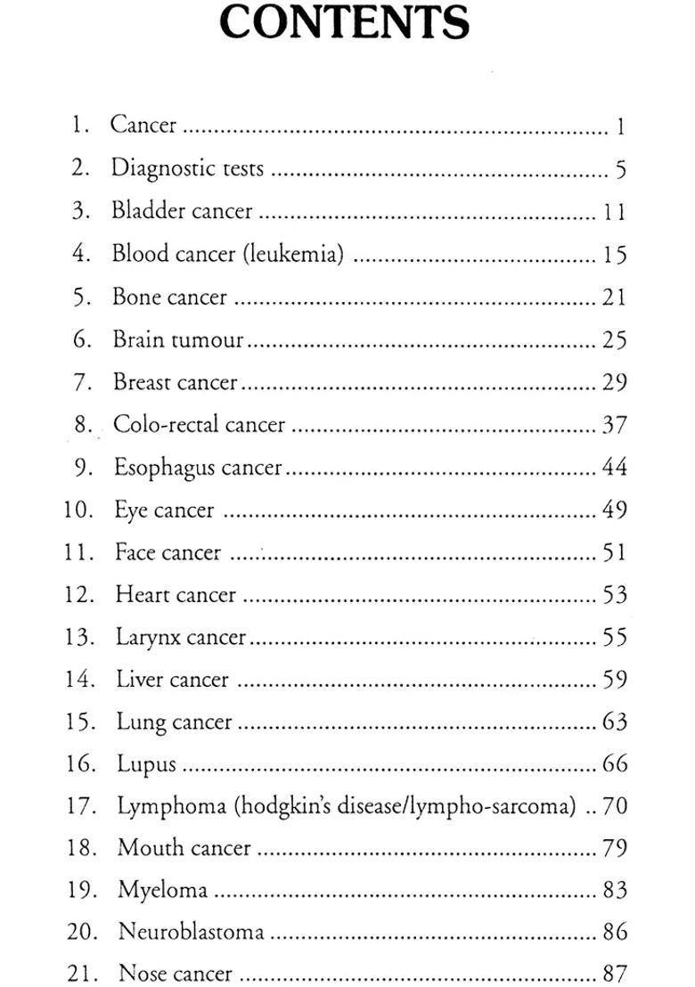 Cancer - Symptoms, Causes, Diagnosis, Surgery, Diet, Homeopathic Treatment (An Illustrated Guide to the of Cancer) - Indya
