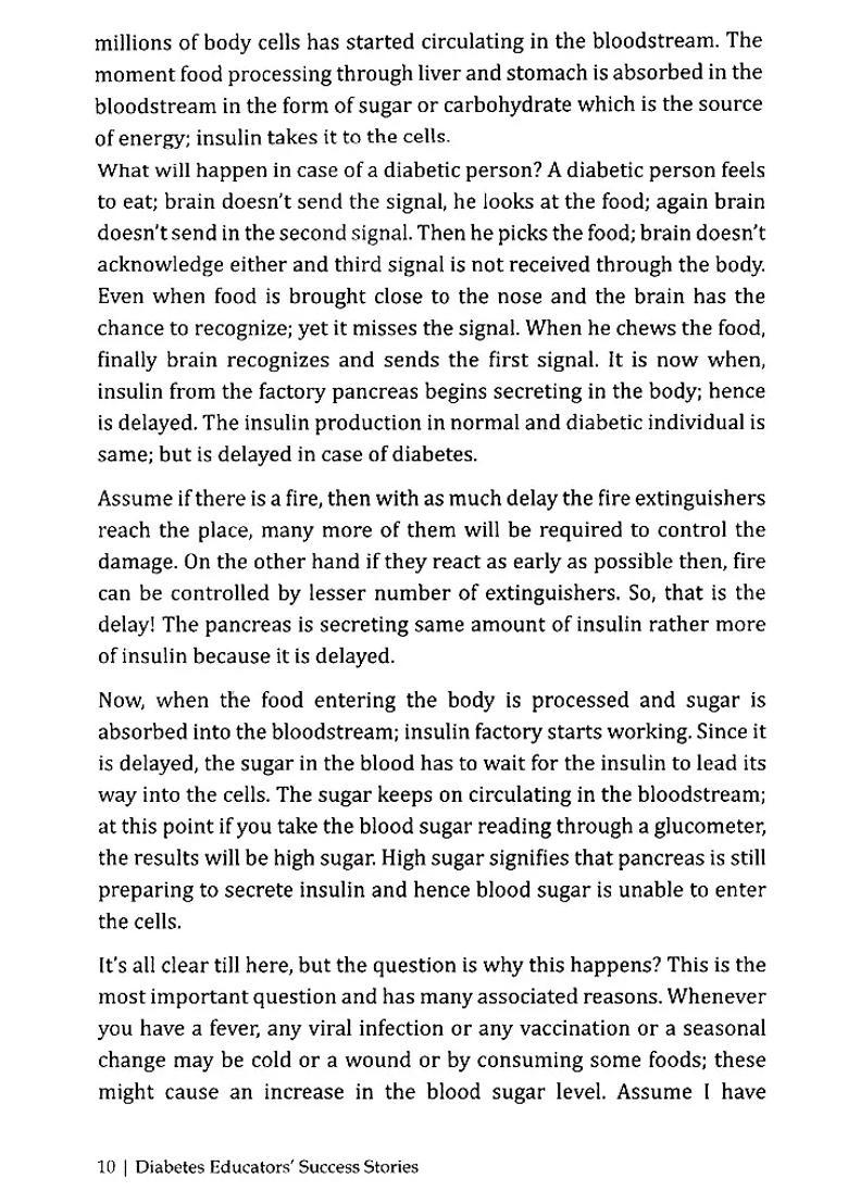 Diabetes, Educators Success Stories - Indya