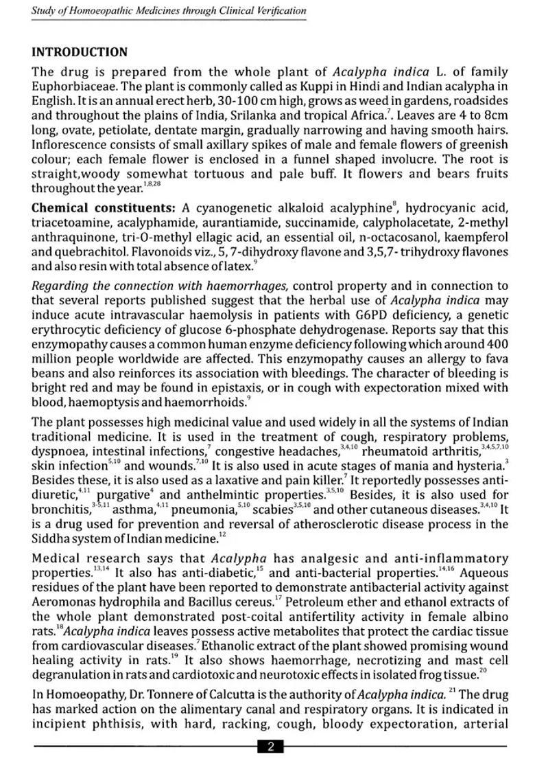 Study of Homoeopathic Medicines Through Clinical Verification - A New Perspective - Indya